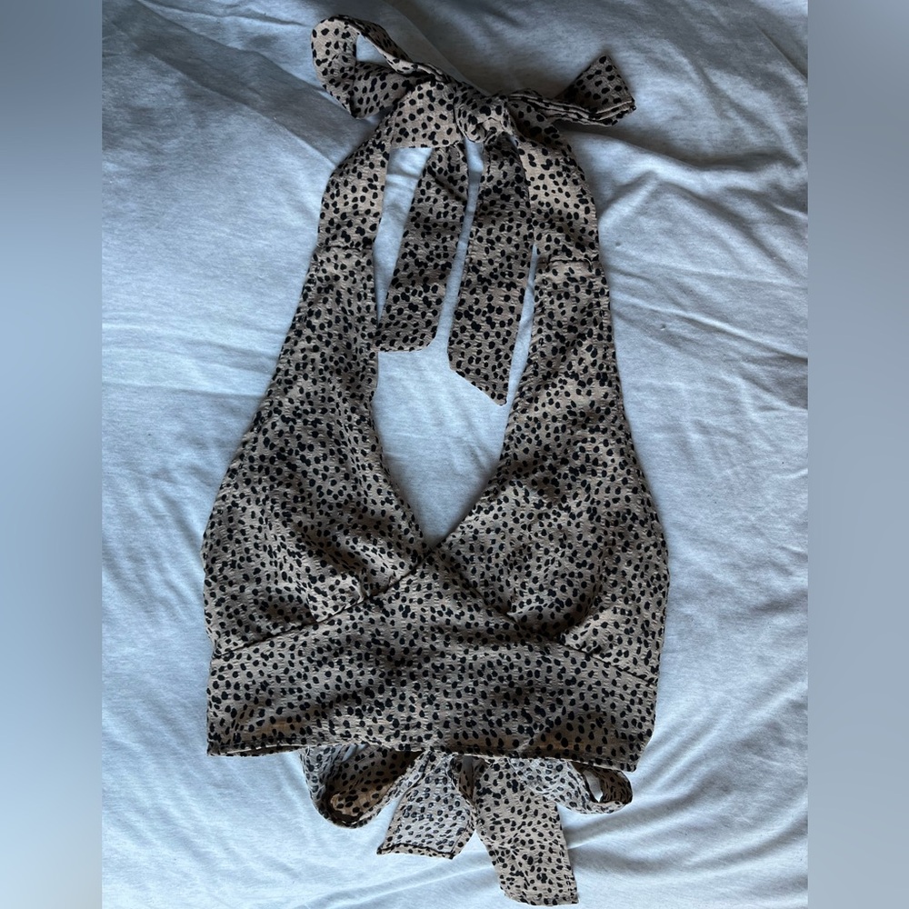 SHEIN Leopard Print Halter Top